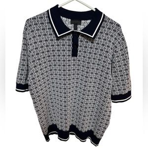 Magaschoni Knit Polo Shirt - L